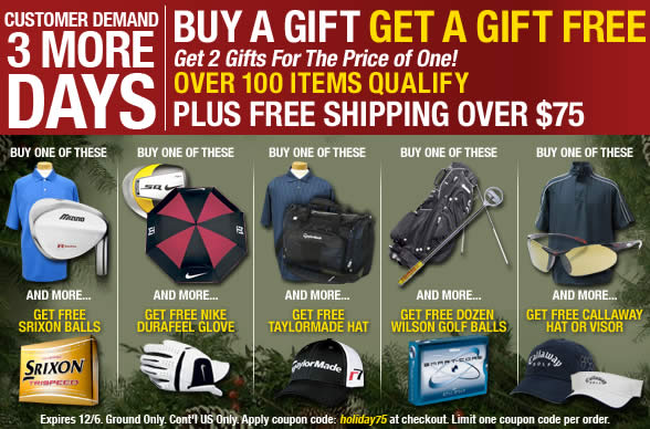 Buy a gift, get a gift FREE. Plus, free shipping on orders over $75