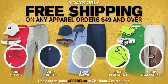 Free Shipping on Any Apparel Orders $49 or More!