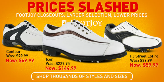 New FootJoy CloseOut Golf Shoes Just Arrived. Save up to 70%!