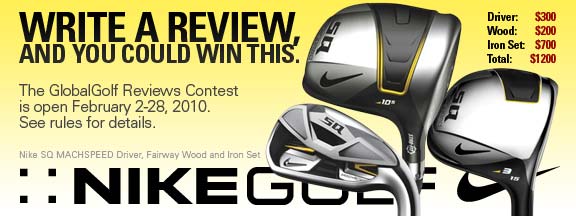Write a review and you could win a Nike MachSpeed Club Set.