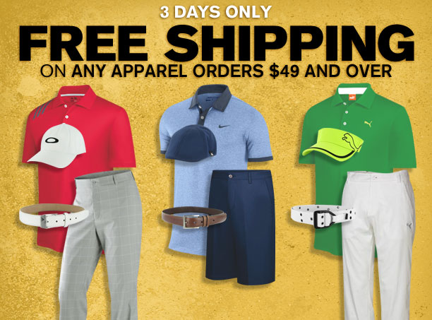 Free Shipping on Any Apparel Orders $49 or More!