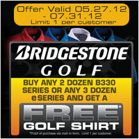 Free Golf Shirt with purchase of select Bridgestone Golf Balls