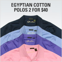 Egyptian Cotton Polos 2 for $40
