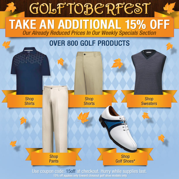 Golftoberfest - Take 15% OFF Select Products