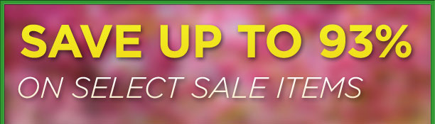 Save Up To 93% On Select Items