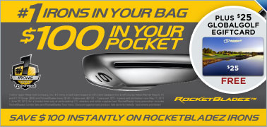 Save $100 Instantly on Select New TaylorMade RocketBladez Irons Save $100 Instantly on Select New TaylorMade RocketBladez Irons