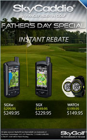 $50 Instant Rebate on Select SkyCaddie GPS Rangefinders