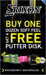 Free Putter Disk With Purchase of Any Srixon Soft Feel Golf Ball Dozens
